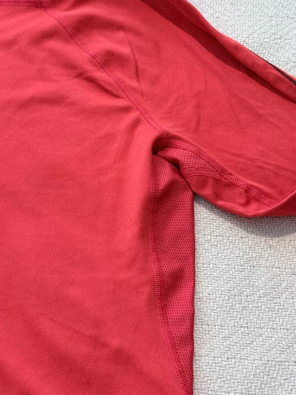 Nike Women’s Red Long Sleeve Performance Top with Silver Swoosh